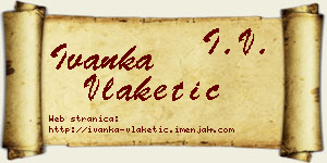 Ivanka Vlaketić vizit kartica